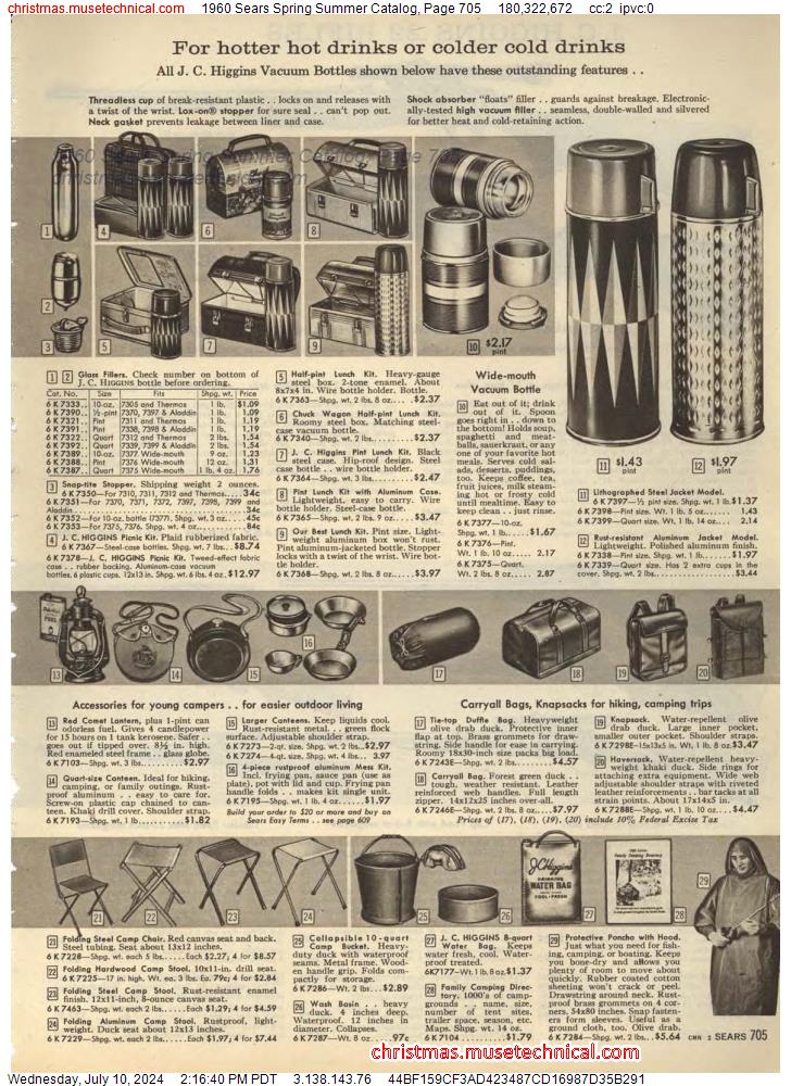 1960 Sears Spring Summer Catalog, Page 705