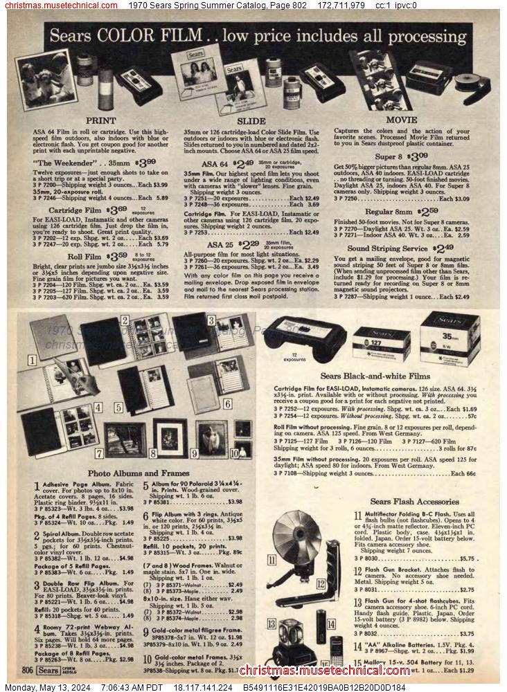 1970 Sears Spring Summer Catalog, Page 802