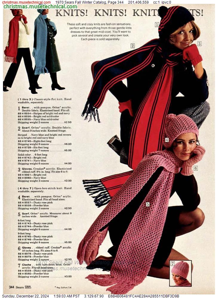 1970 Sears Fall Winter Catalog, Page 344