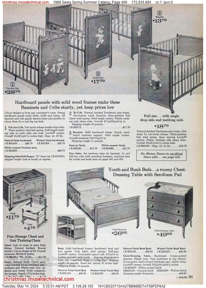1966 Sears Spring Summer Catalog, Page 489