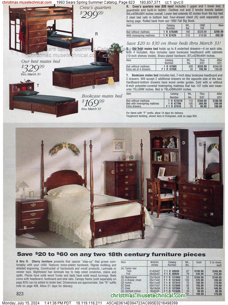 1993 Sears Spring Summer Catalog, Page 823