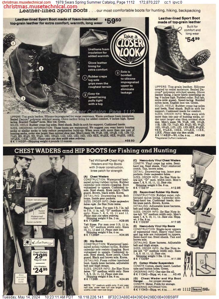 1978 Sears Spring Summer Catalog, Page 1112
