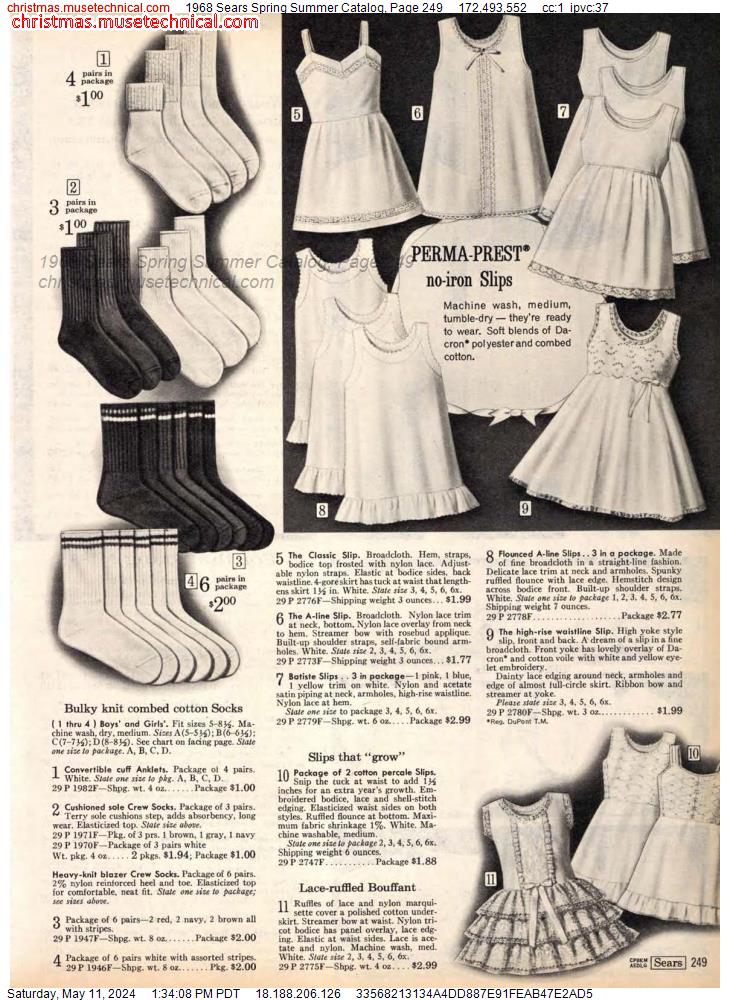 1968 Sears Spring Summer Catalog, Page 249