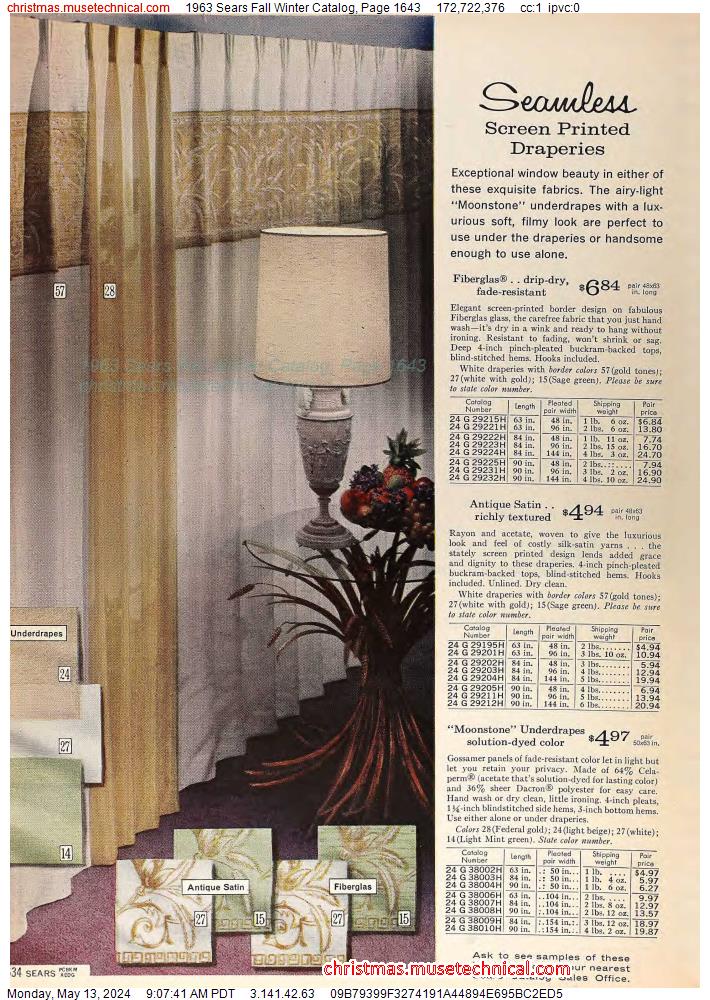 1963 Sears Fall Winter Catalog, Page 1643