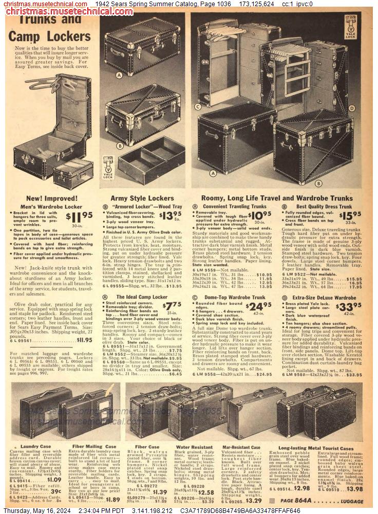 1942 Sears Spring Summer Catalog, Page 1036