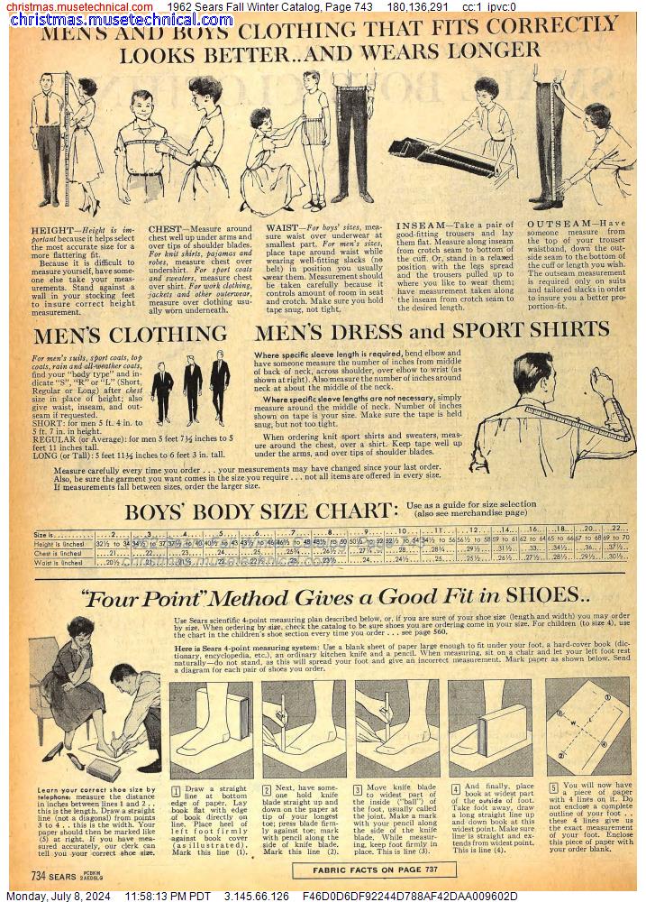 1962 Sears Fall Winter Catalog, Page 743