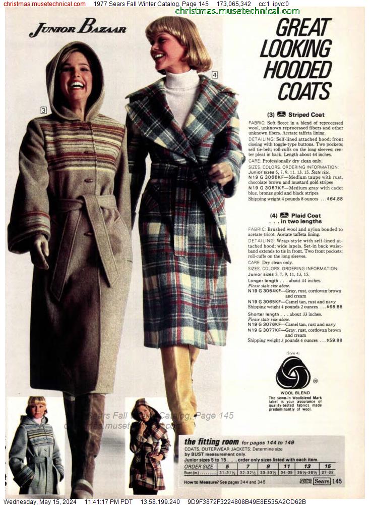 1977 Sears Fall Winter Catalog, Page 145