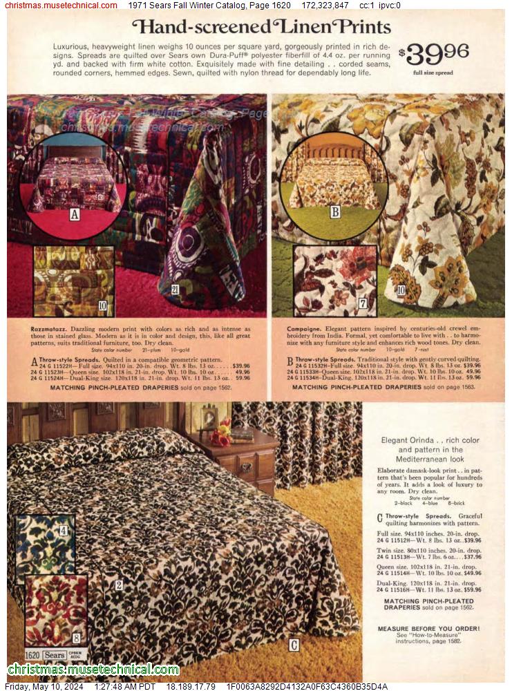 1971 Sears Fall Winter Catalog, Page 1620