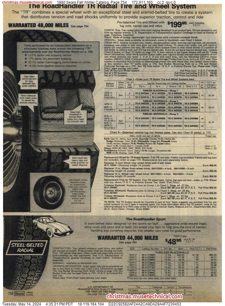 1980 Sears Fall Winter Catalog, Page 754