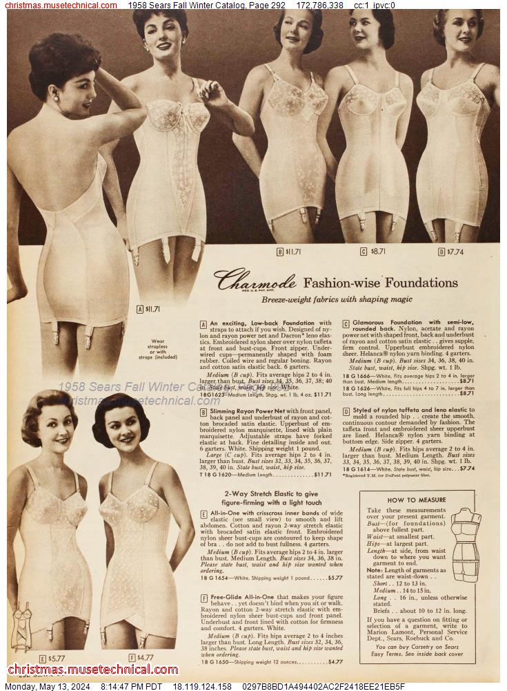 1958 Sears Fall Winter Catalog, Page 292