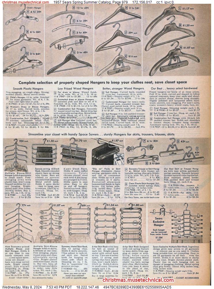 1957 Sears Spring Summer Catalog, Page 979