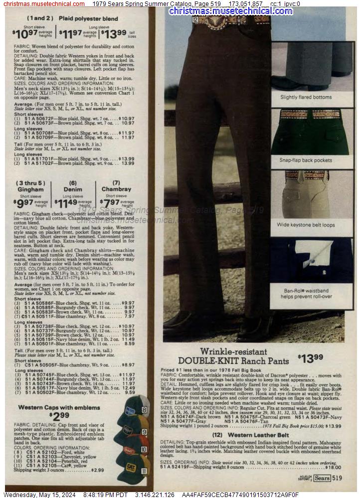 1979 Sears Spring Summer Catalog, Page 519