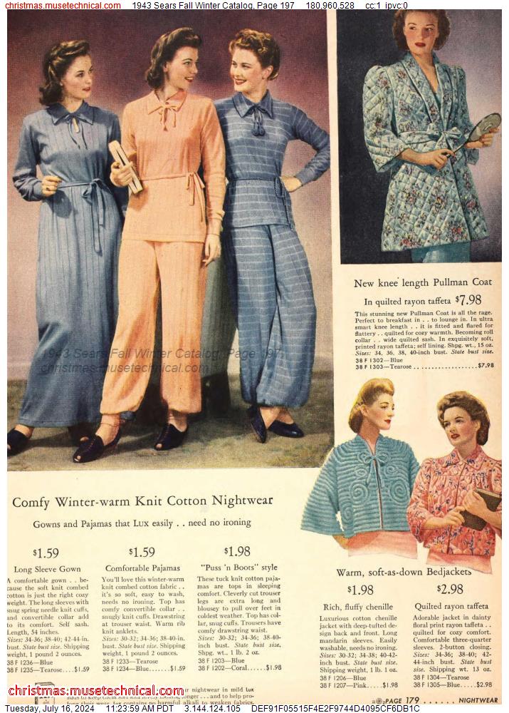1943 Sears Fall Winter Catalog, Page 197