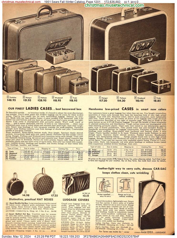 1951 Sears Fall Winter Catalog, Page 1201