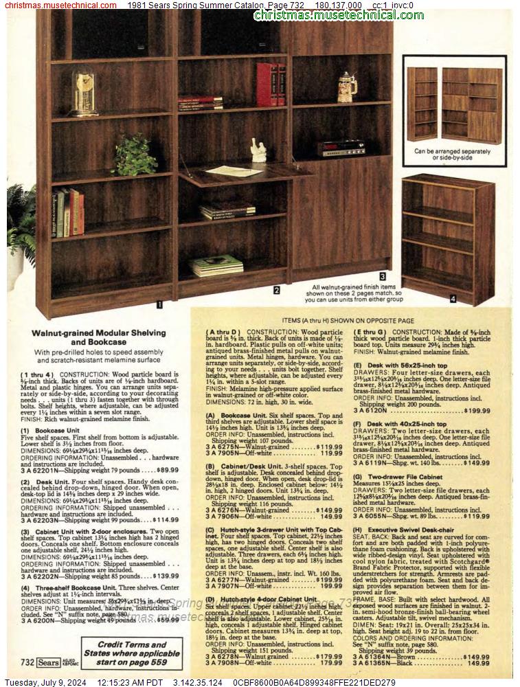 1981 Sears Spring Summer Catalog, Page 732
