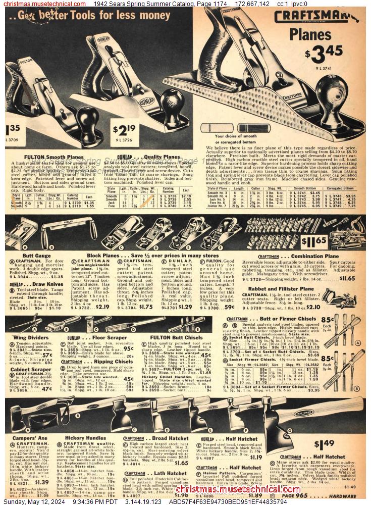 1942 Sears Spring Summer Catalog, Page 1174
