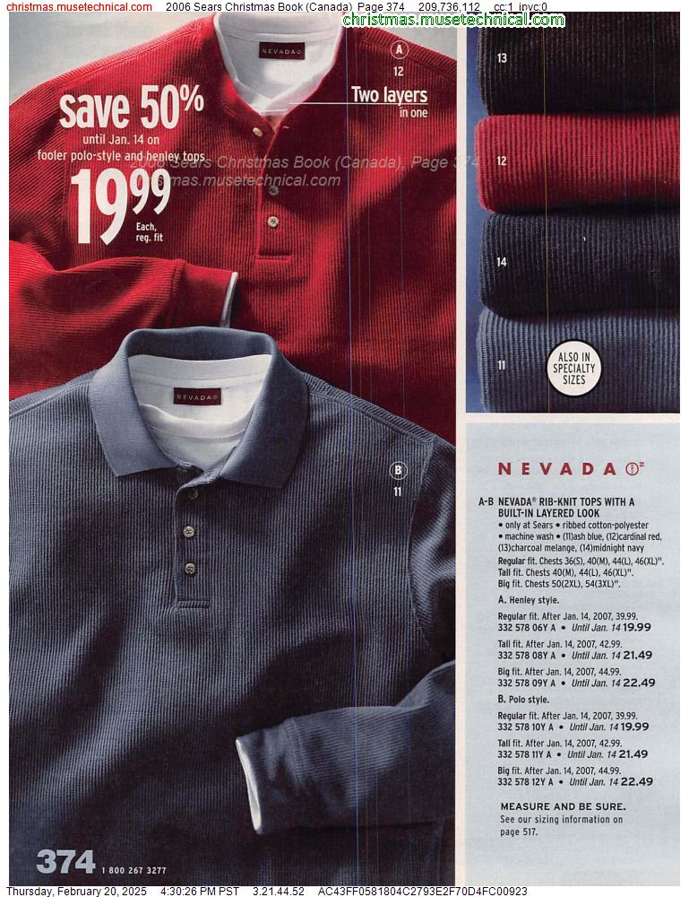 2006 Sears Christmas Book (Canada), Page 374