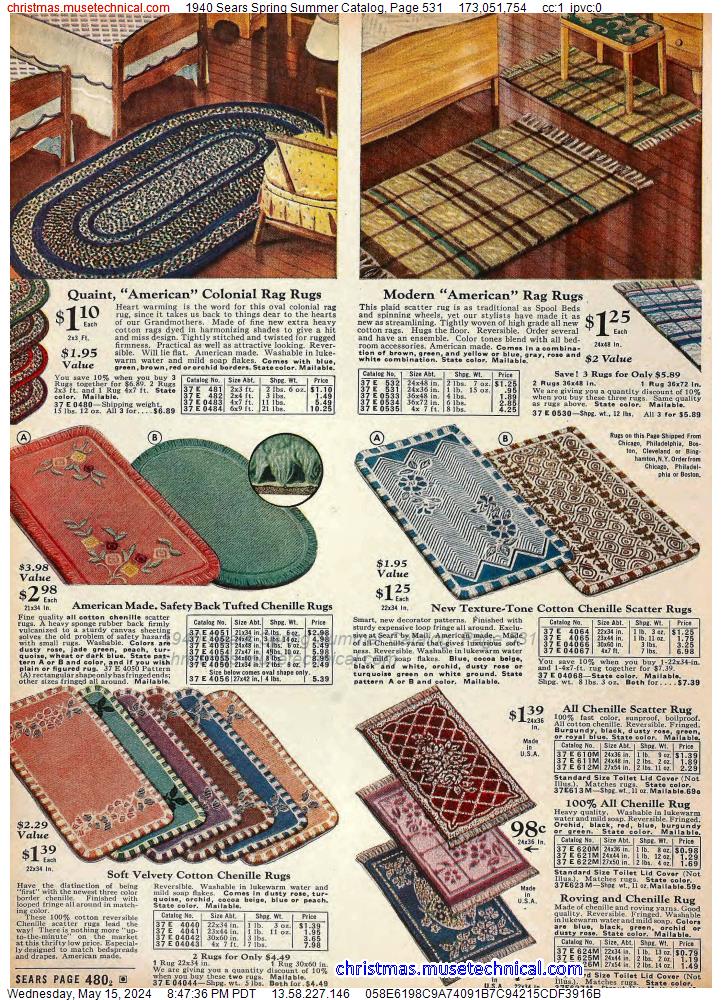1940 Sears Spring Summer Catalog, Page 531