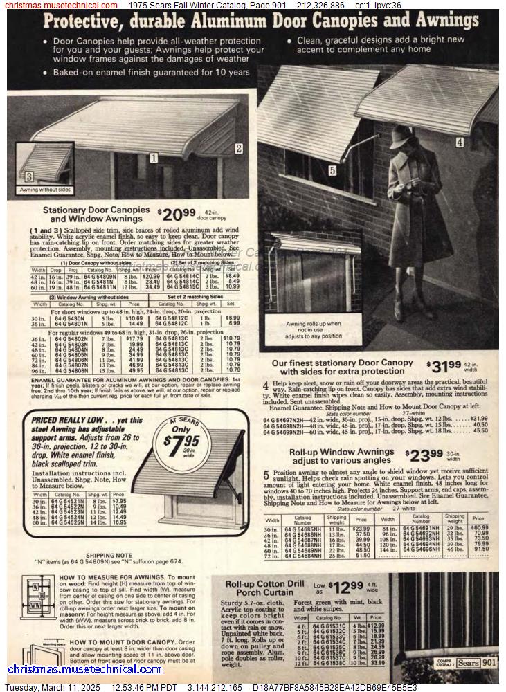 1975 Sears Fall Winter Catalog, Page 901