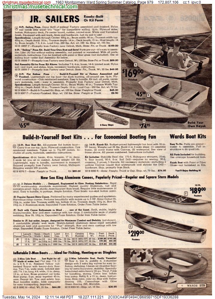 1963 Montgomery Ward Spring Summer Catalog, Page 979