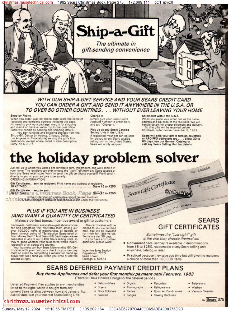 1982 Sears Christmas Book, Page 375