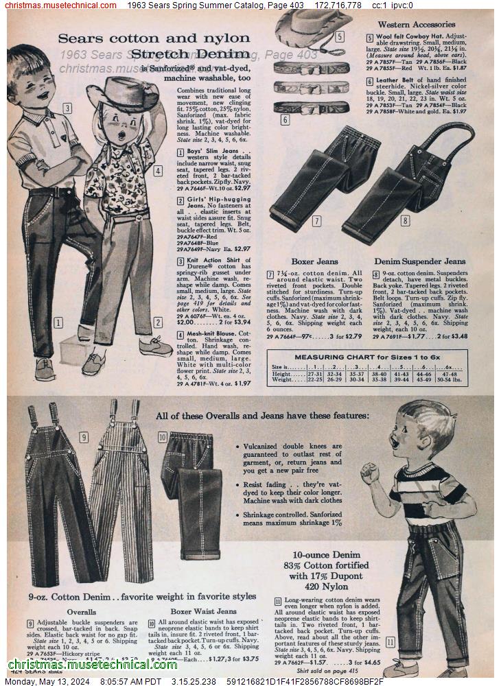1963 Sears Spring Summer Catalog, Page 403