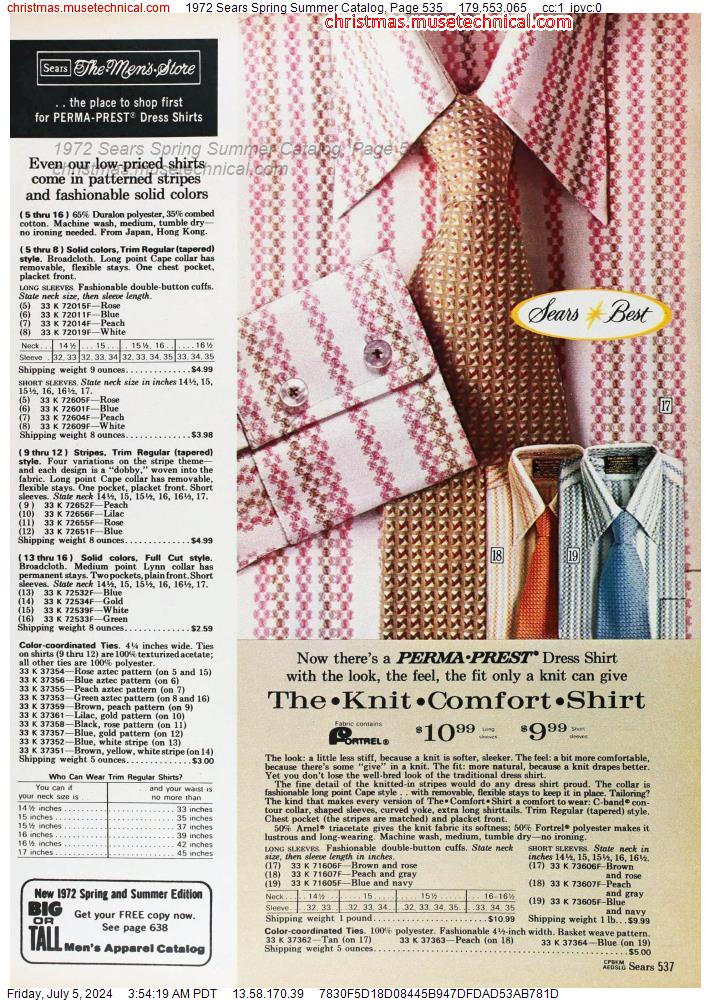 1972 Sears Spring Summer Catalog, Page 535