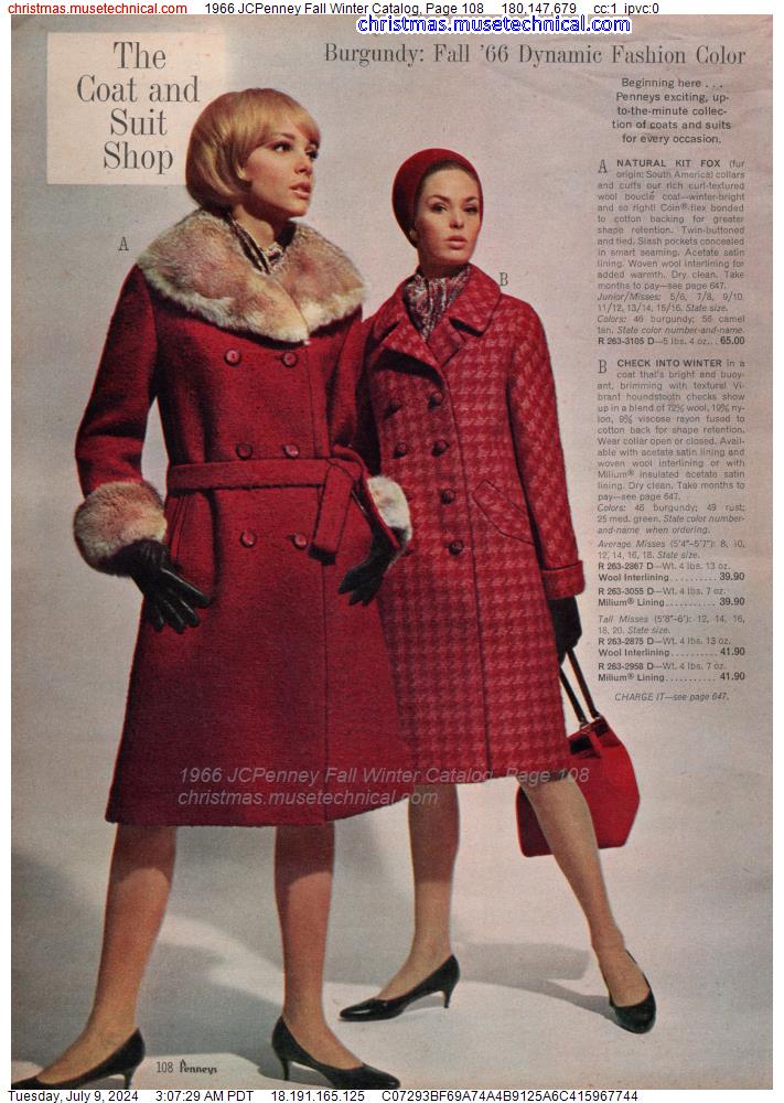 1966 JCPenney Fall Winter Catalog, Page 108