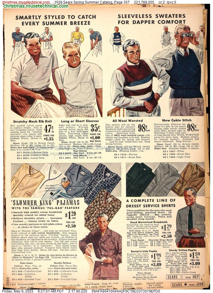 1939 Sears Spring Summer Catalog, Page 357