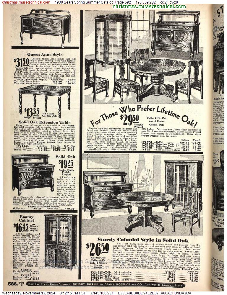 1930 Sears Spring Summer Catalog, Page 592