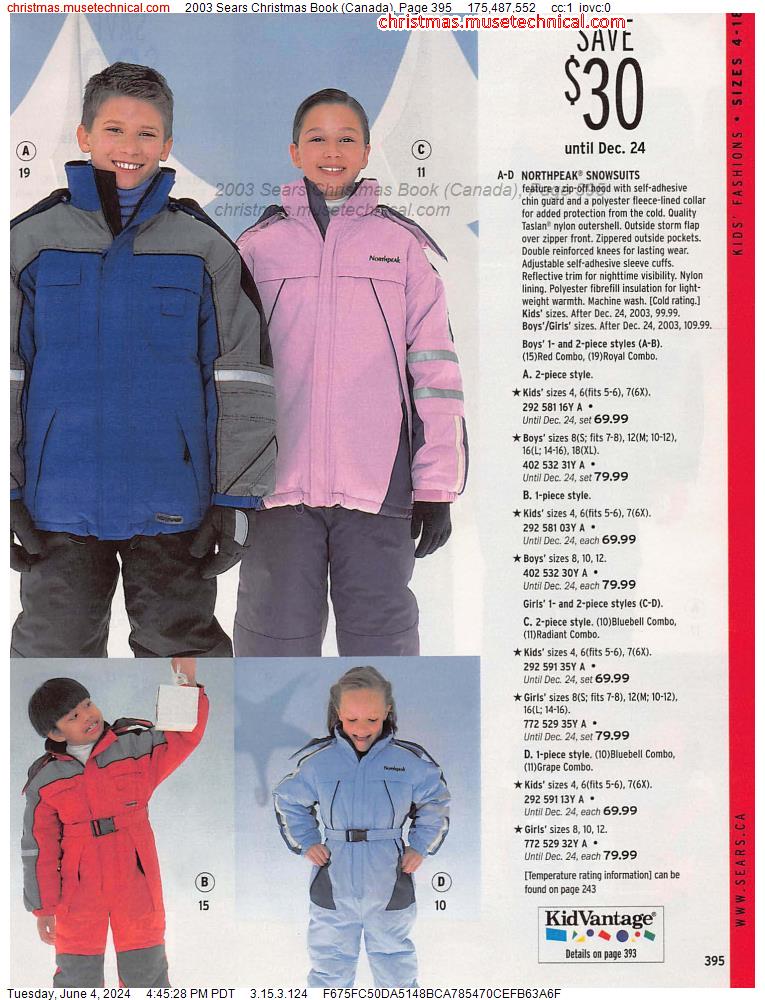 2003 Sears Christmas Book (Canada), Page 395