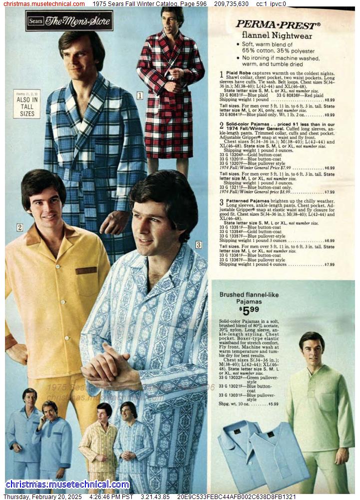 1975 Sears Fall Winter Catalog, Page 596