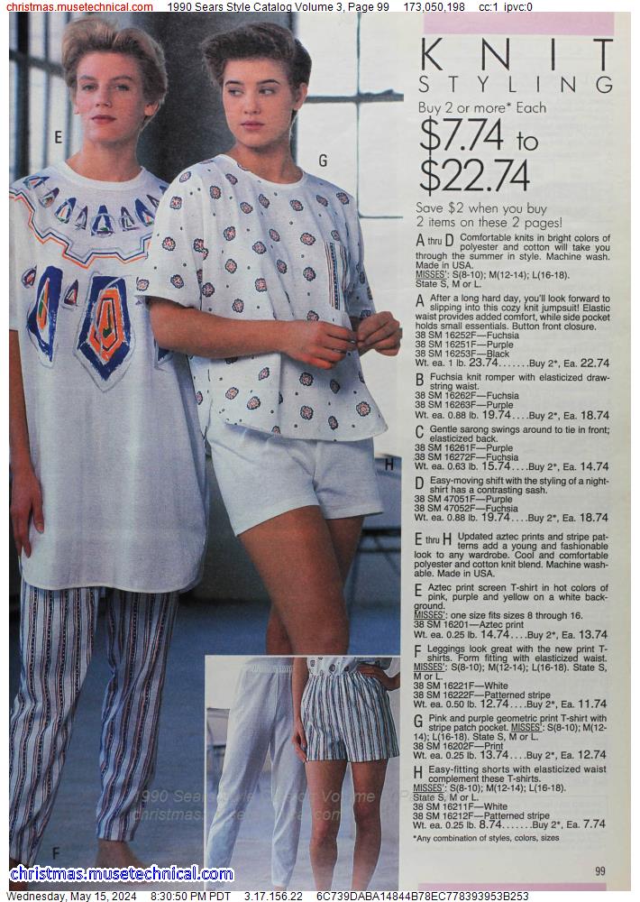 1990 Sears Style Catalog Volume 3, Page 99