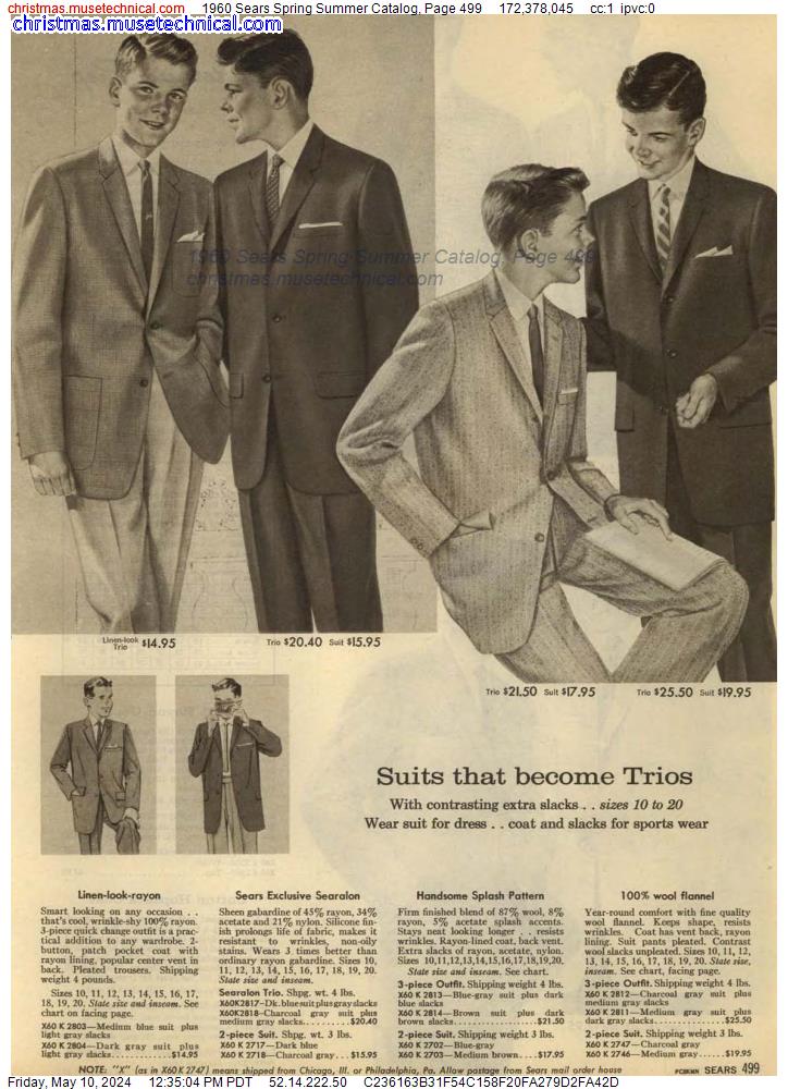 1960 Sears Spring Summer Catalog, Page 499