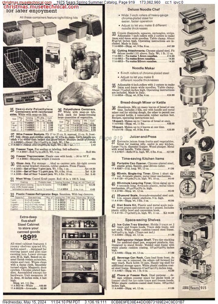 1975 Sears Spring Summer Catalog, Page 919