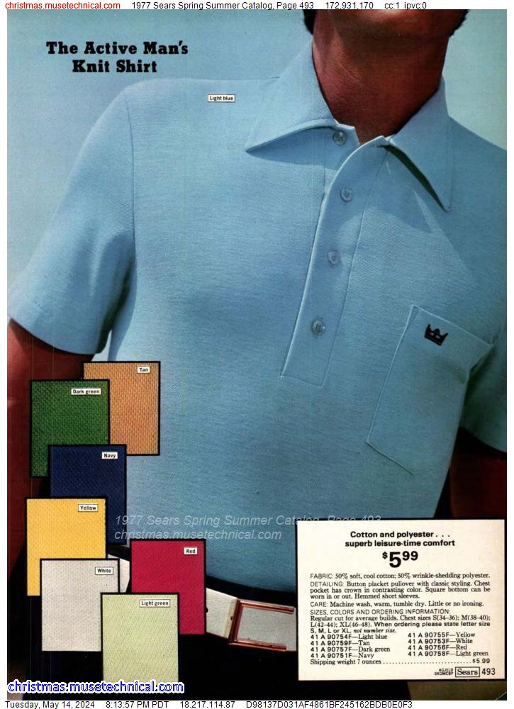 1977 Sears Spring Summer Catalog, Page 493