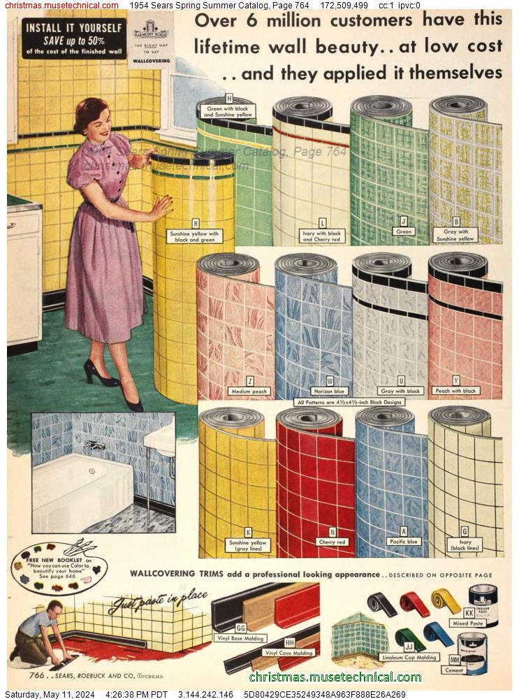 1954 Sears Spring Summer Catalog, Page 764