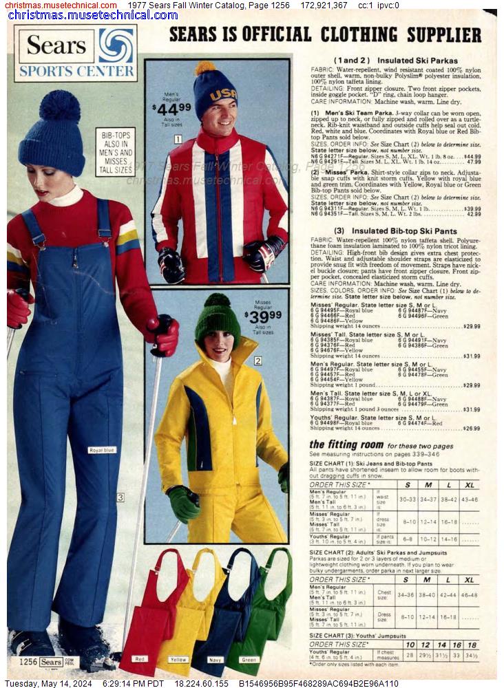1977 Sears Fall Winter Catalog, Page 1256