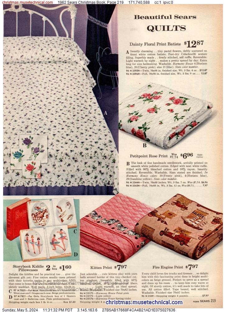 1962 Sears Christmas Book, Page 219