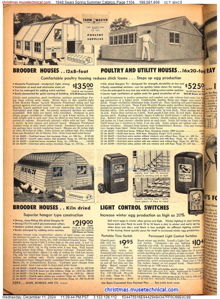 1948 Sears Spring Summer Catalog, Page 1104