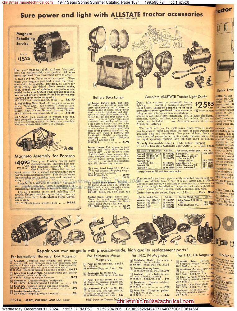 1947 Sears Spring Summer Catalog, Page 1084