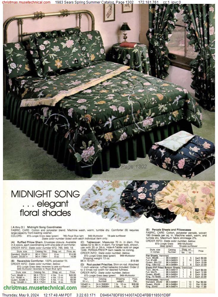 1983 Sears Spring Summer Catalog, Page 1302