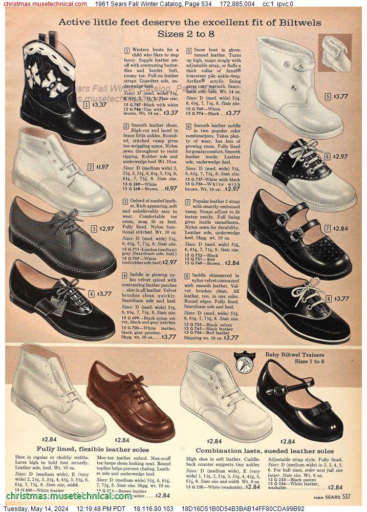1961 Sears Fall Winter Catalog, Page 534
