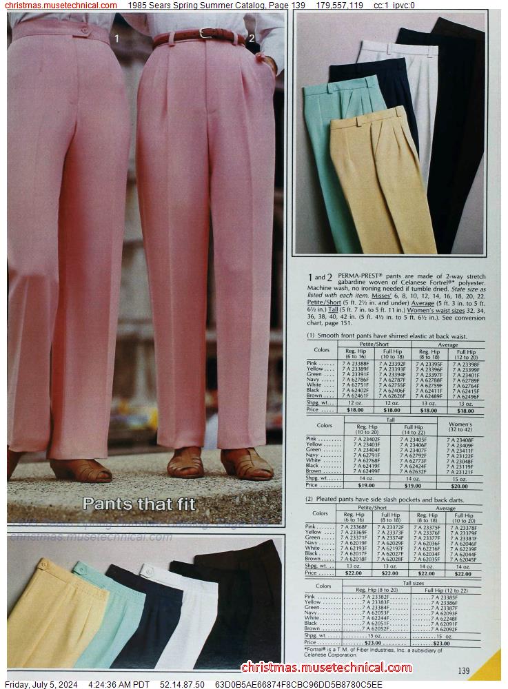1985 Sears Spring Summer Catalog, Page 139