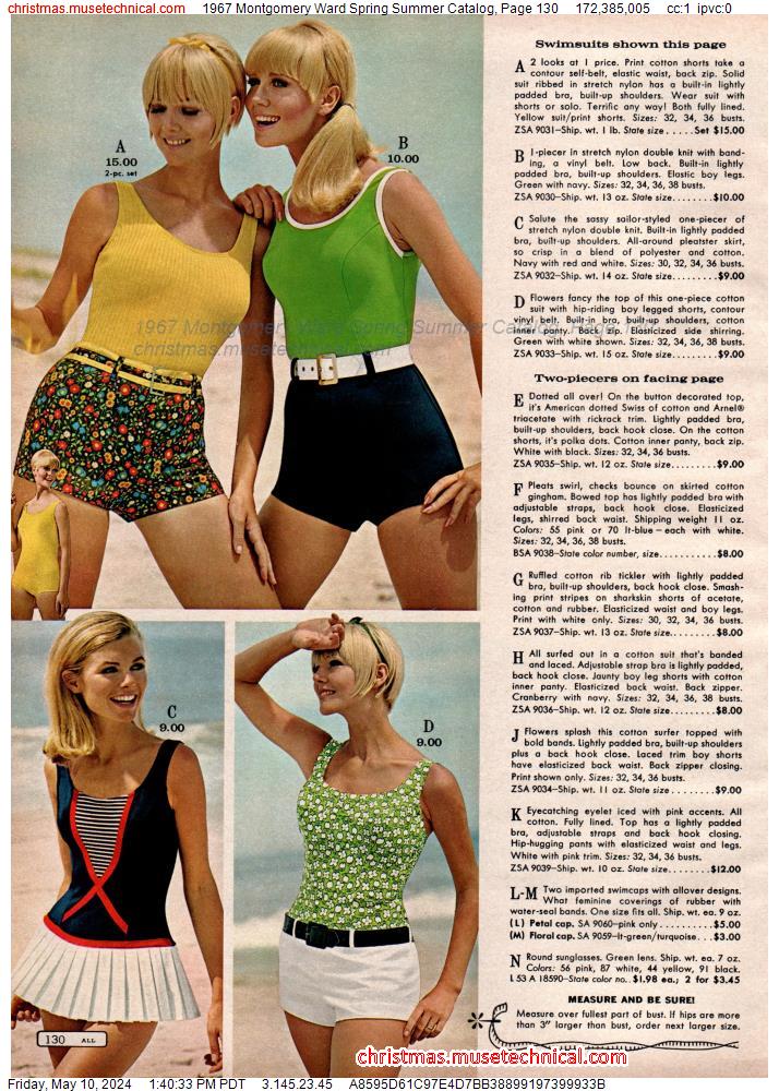 1967 Montgomery Ward Spring Summer Catalog, Page 130 - Catalogs & Wishbooks