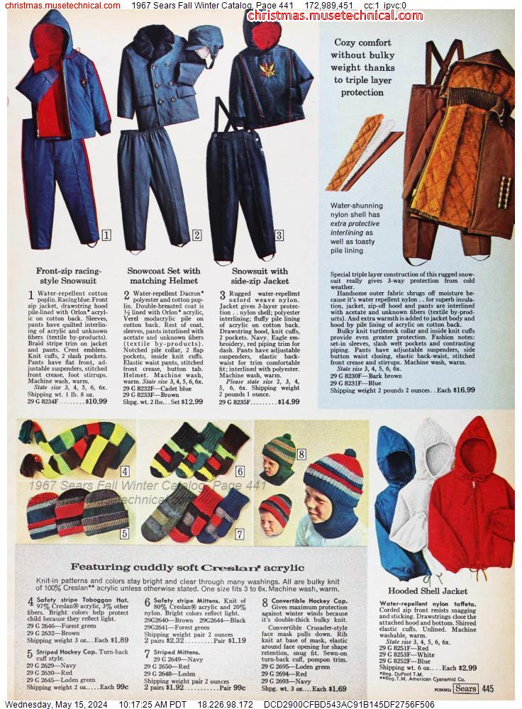 1967 Sears Fall Winter Catalog, Page 441