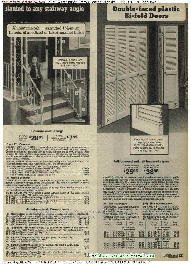 1976 Sears Spring Summer Catalog, Page 823
