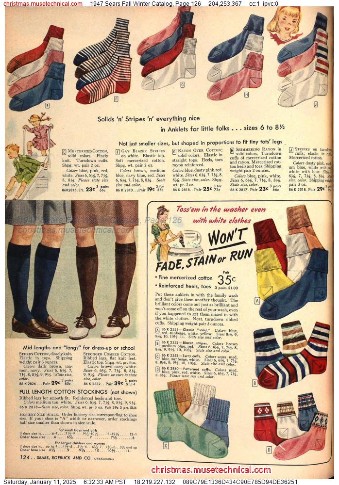 1947 Sears Fall Winter Catalog, Page 126