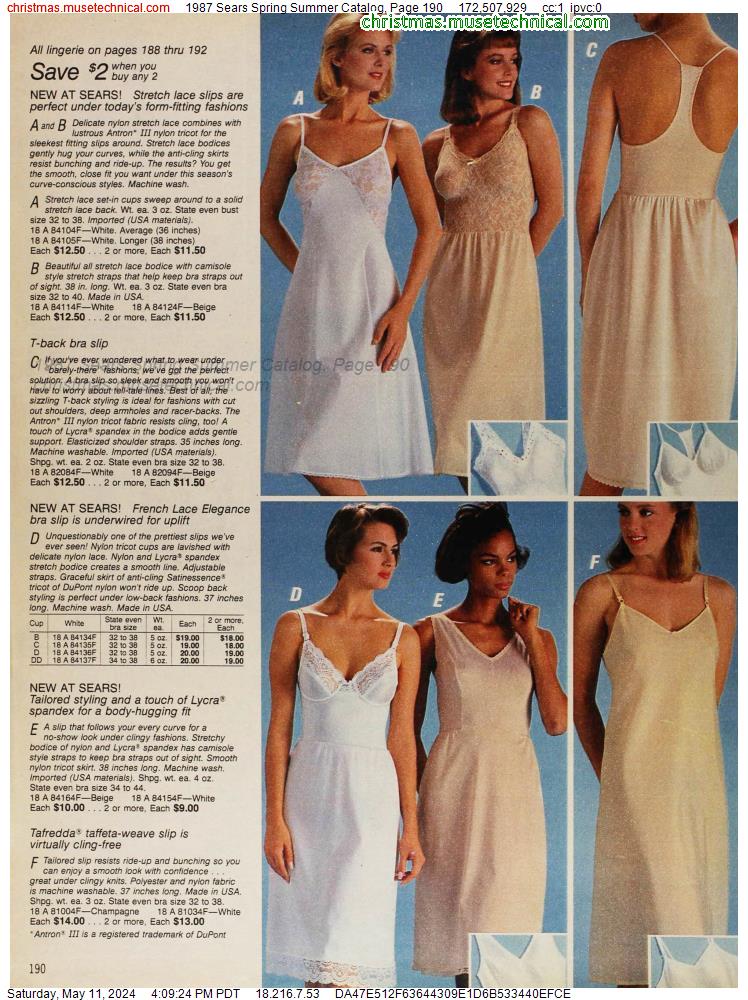 1987 Sears Spring Summer Catalog, Page 190