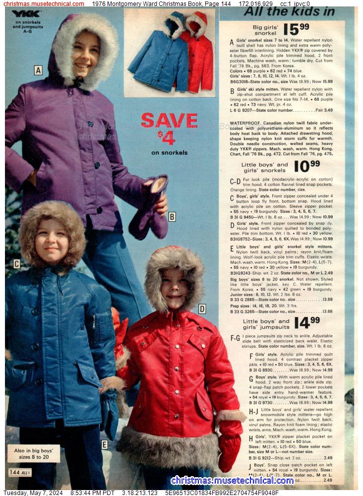 1976 Montgomery Ward Christmas Book, Page 144